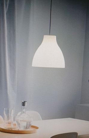 Żyrandol MELODI biały IKEA + ŻARÓWKA lampa wisząca żyrandol LAMPA