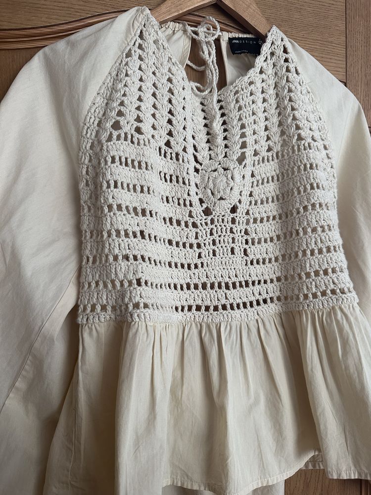 Блузка asos котон з відкритими плечима