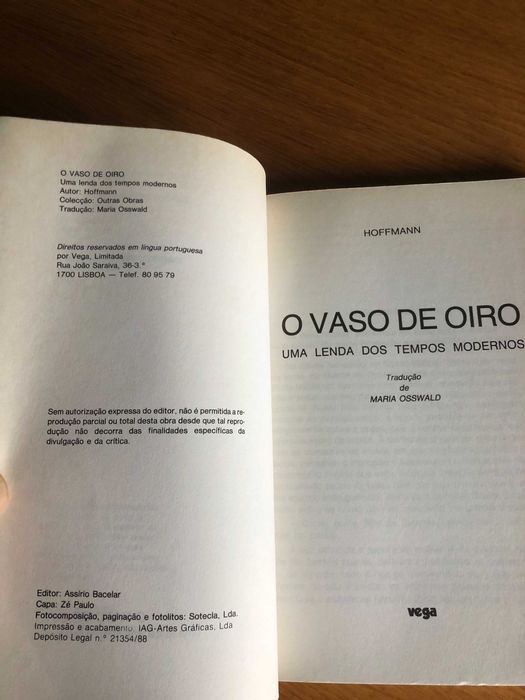 O vaso de ouro / oiro     HOFFMANN