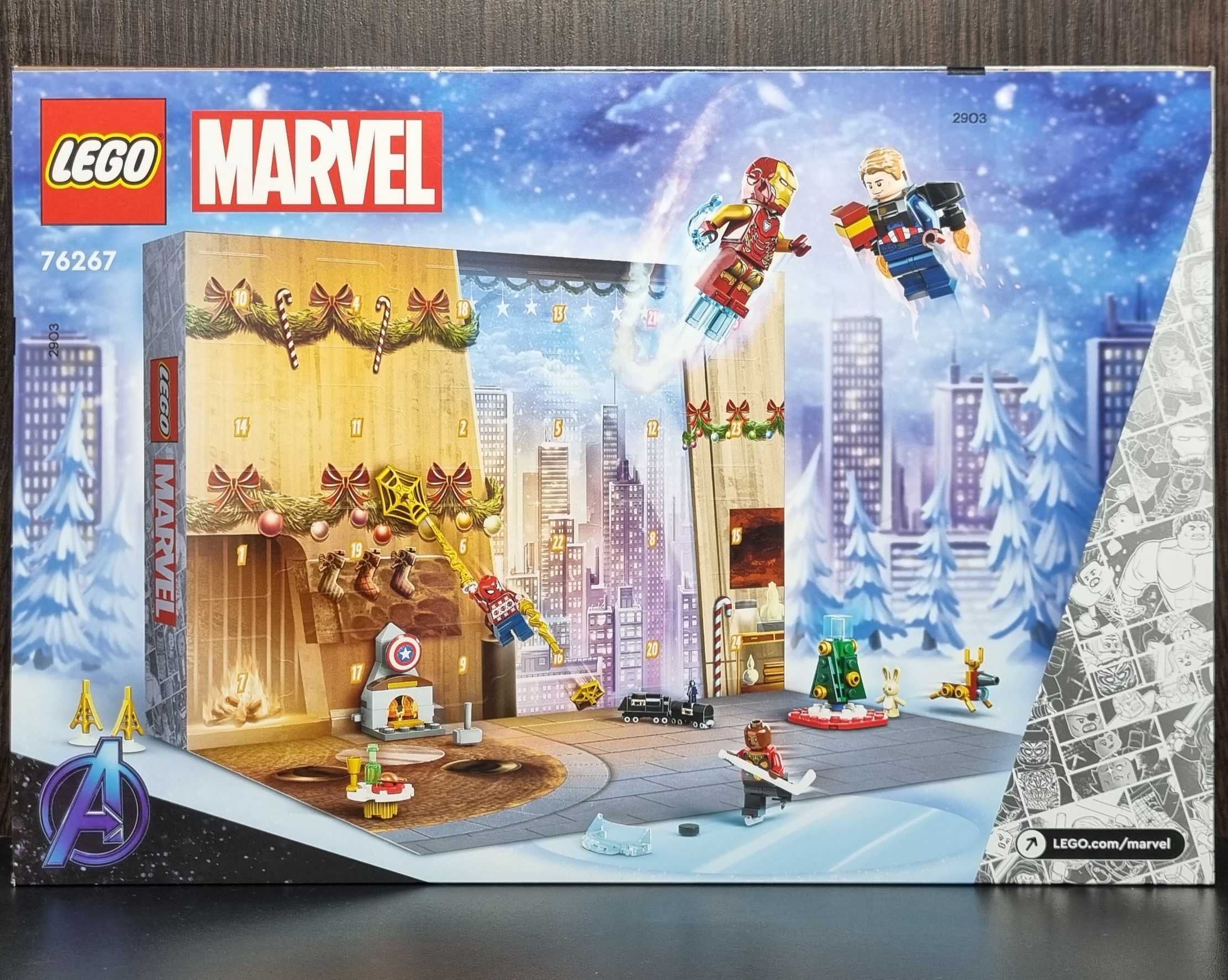 LEGO Новорічний адвент календар MARVEL 2023. МАРВЕЛ Месники ЛЕГО