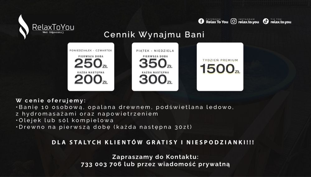 Wynajem Bani Mobilnej Balia Sauna Ruska Jacuzzi Proszę Czytać Opis