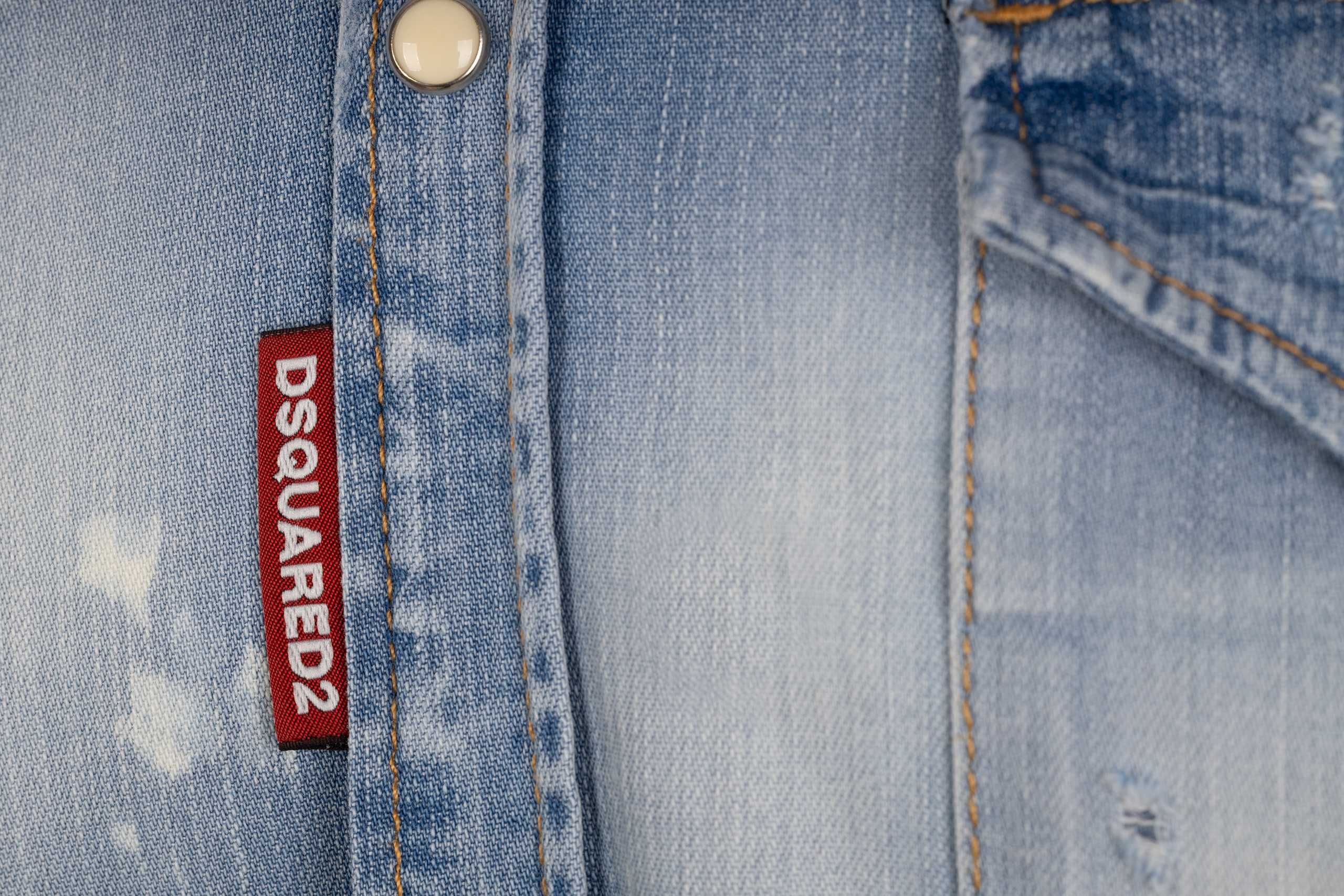 DSQUARED2 męska koszula D2 Denim jeans shirt oryginalna ITALY
