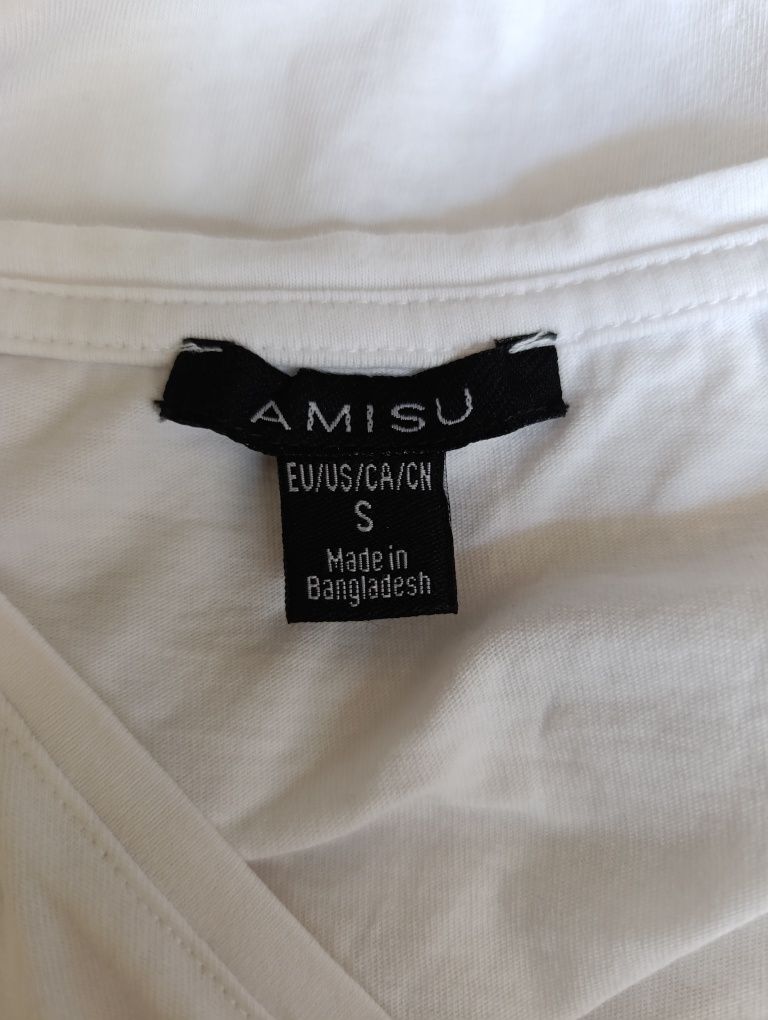 Бавовняна біла футболка Amisuр.S.