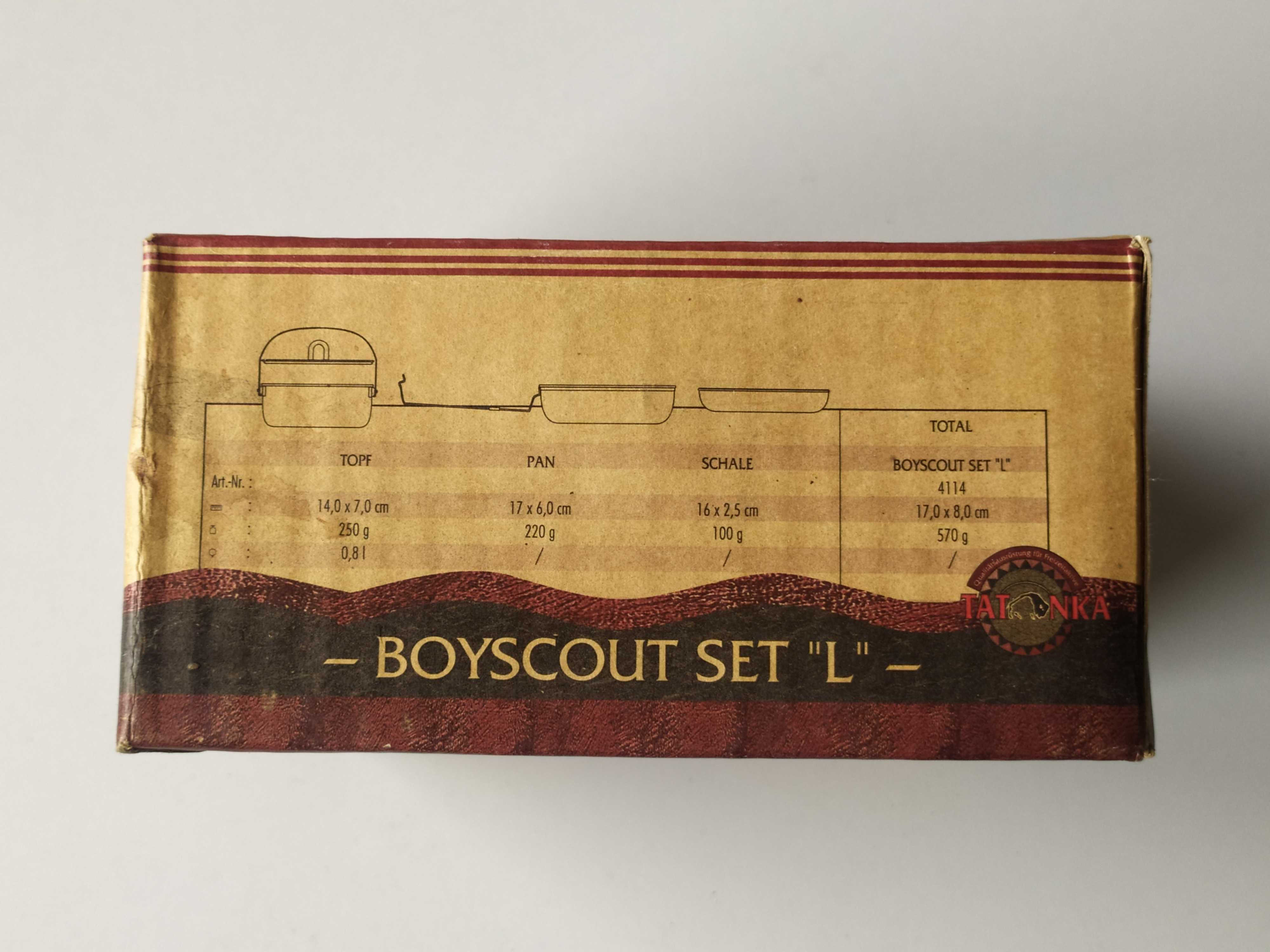 Menażka Zestaw garnków turystycznych Tatonka BoysCout Set L srebrny