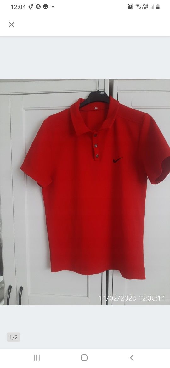T-shirt czerwony Nike