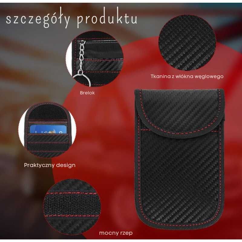 Etui antykradzieżowe na kluczyki klata FARADAYA zakłócacz sygnału