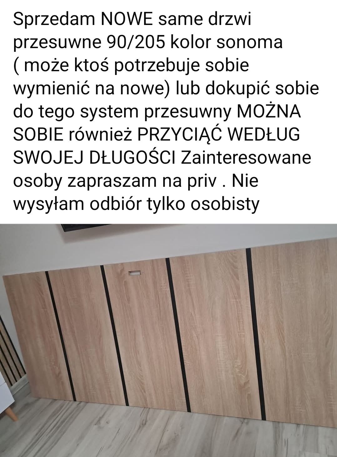 Drzwi przesuwne (same) NOWE