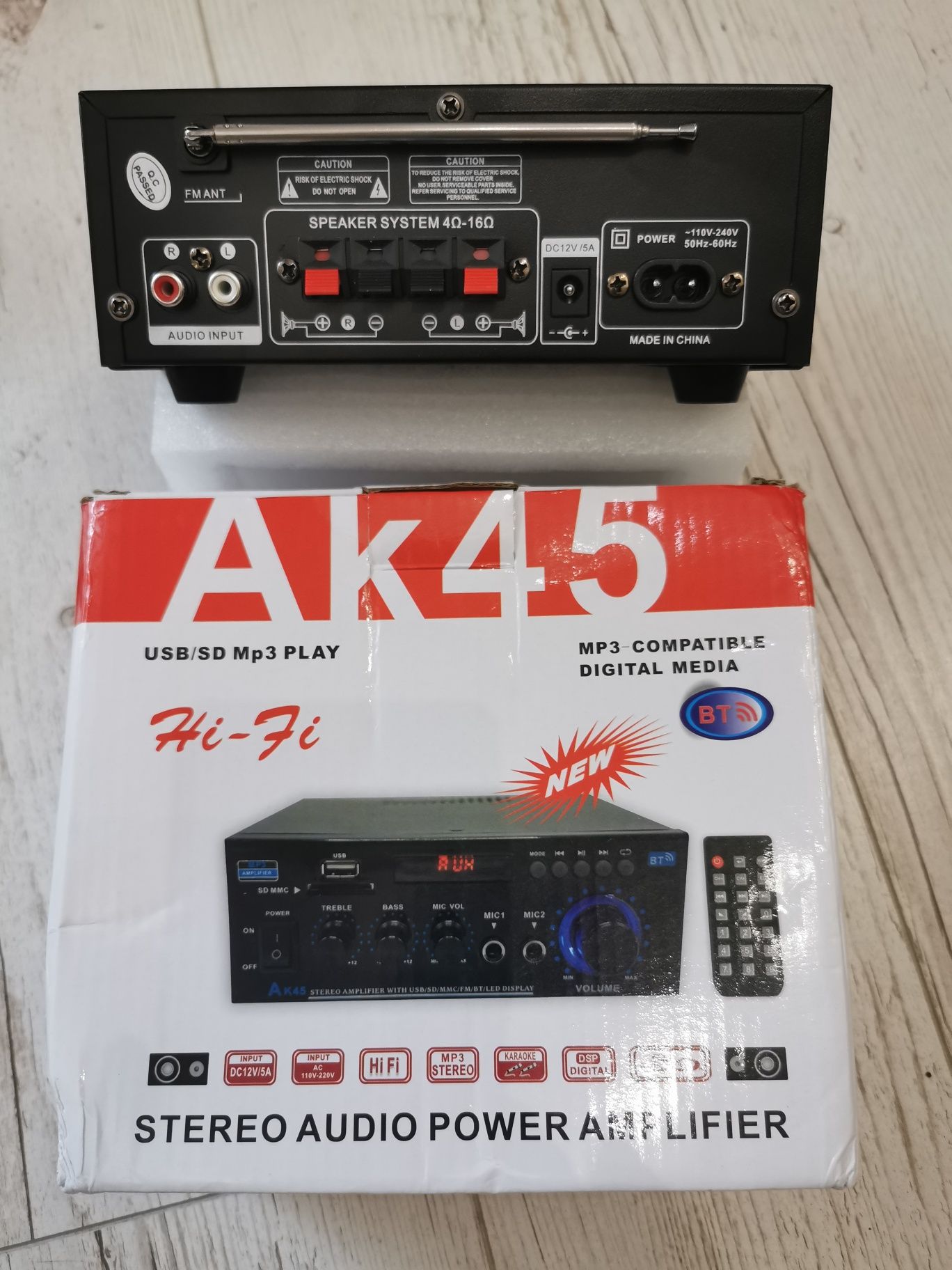Nowy Wzmacniacz stereo HiFi model AK45 Bluetooth