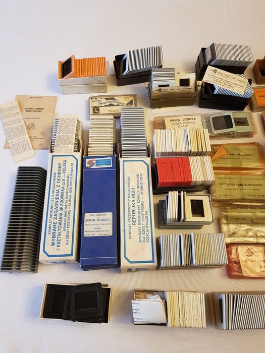 Slajdy przezrocza zdjęcia klisze projektor rzutnik Krokus mega zestaw