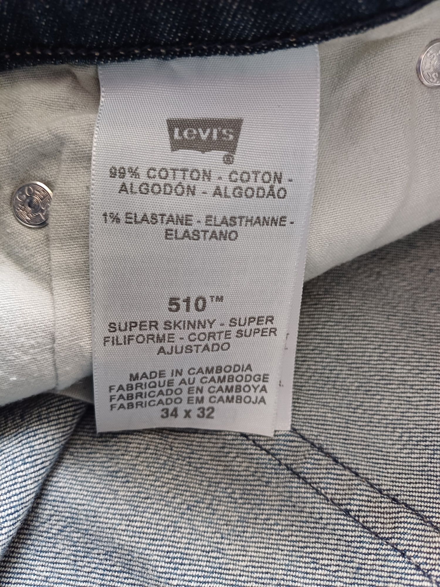 Spodnie jeansy Levi's rurki W34 L32 bdb stan slim fit  OKAZJA