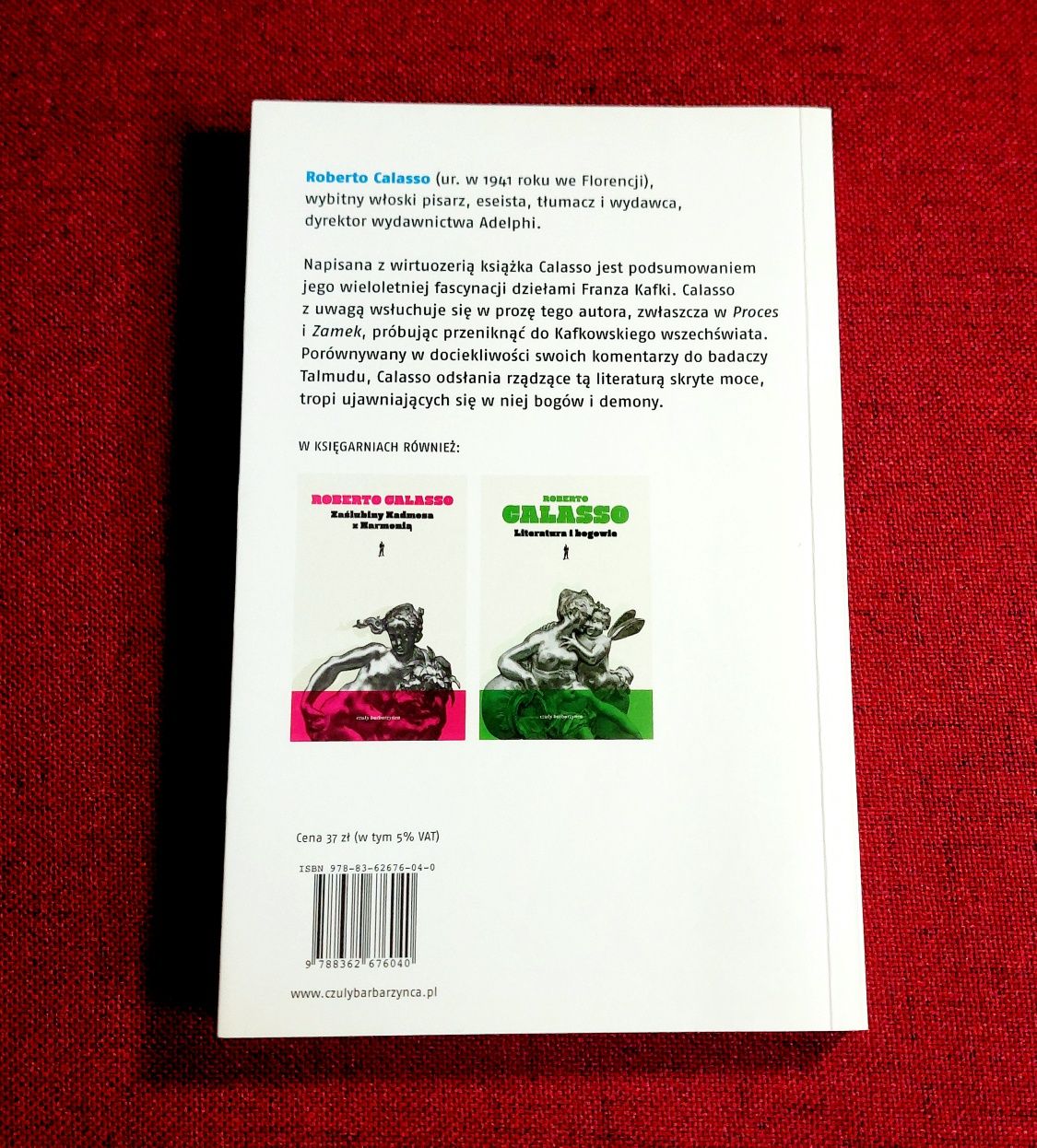Roberto CALASSO K. Franz KAFKA Proces Zamek Ameryka Zaginiony