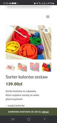 Sorter kolorów zestaw mała motoryka