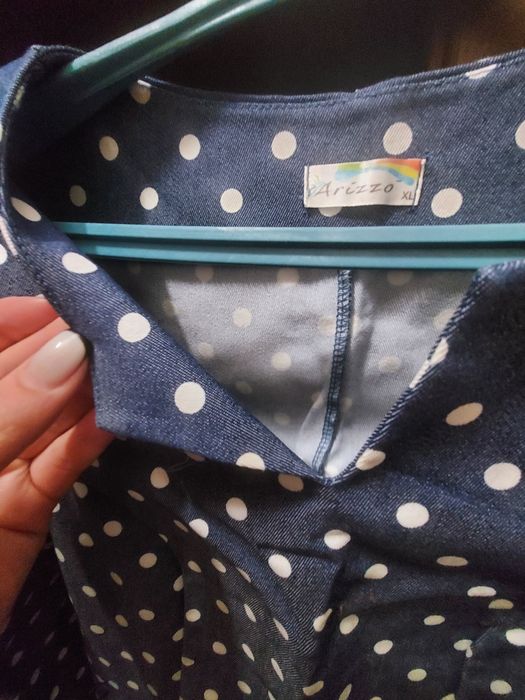 Сукня Джинсона в горошок 48 р.