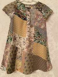 Zara letnia sukienka patchwork 7 lat ,