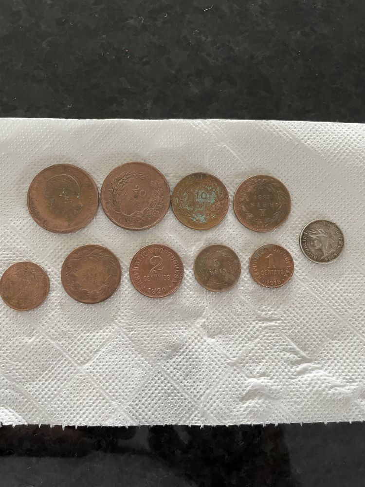 Moedas antigas varias