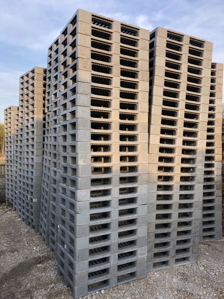 palety plastikowe EURO H1 szare FV paleta plastikowa euro h1