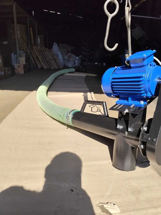 Гнучкий шнек ПВХ Ø125 мм 6 метрів із двигуном 3 кВт 380 В