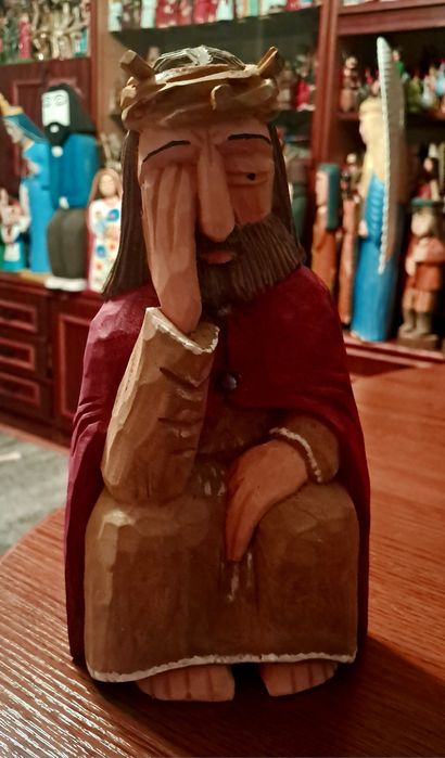 Chrystus frasobliwy rzeźba ludowa