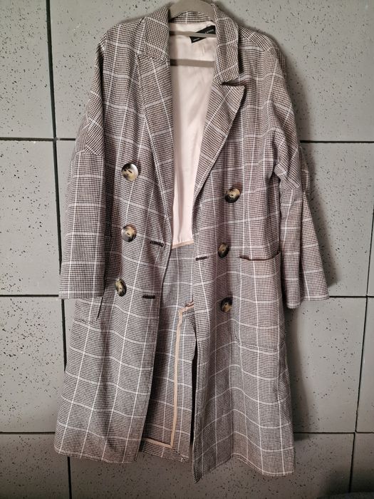 Płaszcz w kratę Zara 34