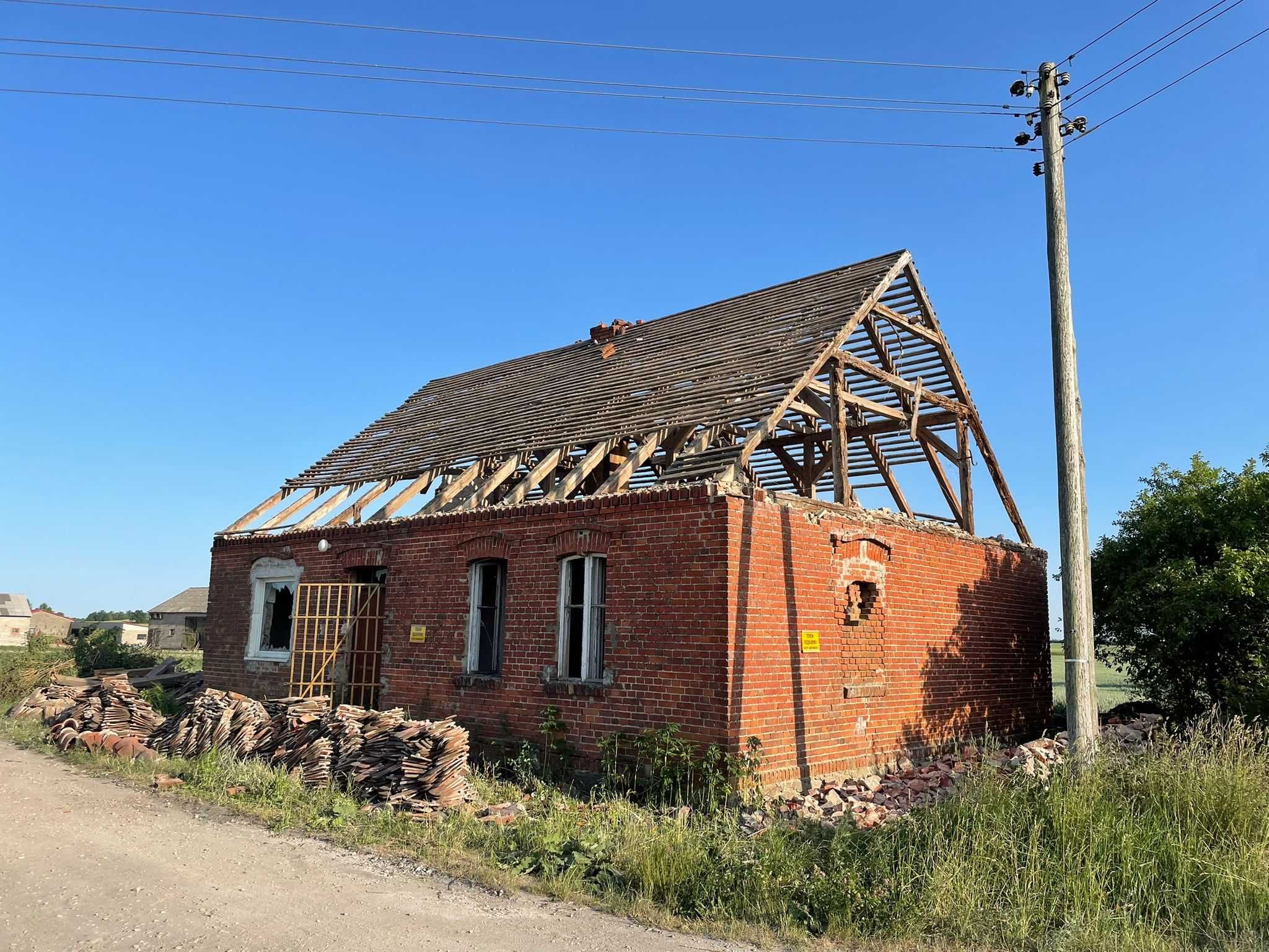 Rozbiórki budynków z cegły za materiał cegła rozbiórka wyburzenia dom