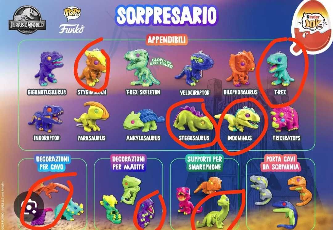 Kinder dinossauros para trocar