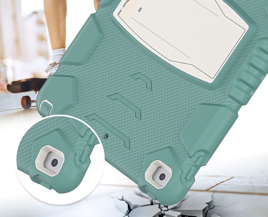 Etui do iPad 9/8/7 10.2” Pancerne z Podstawką Zielone