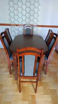 Zestaw stół  i 6 krzeseł stan  idealny