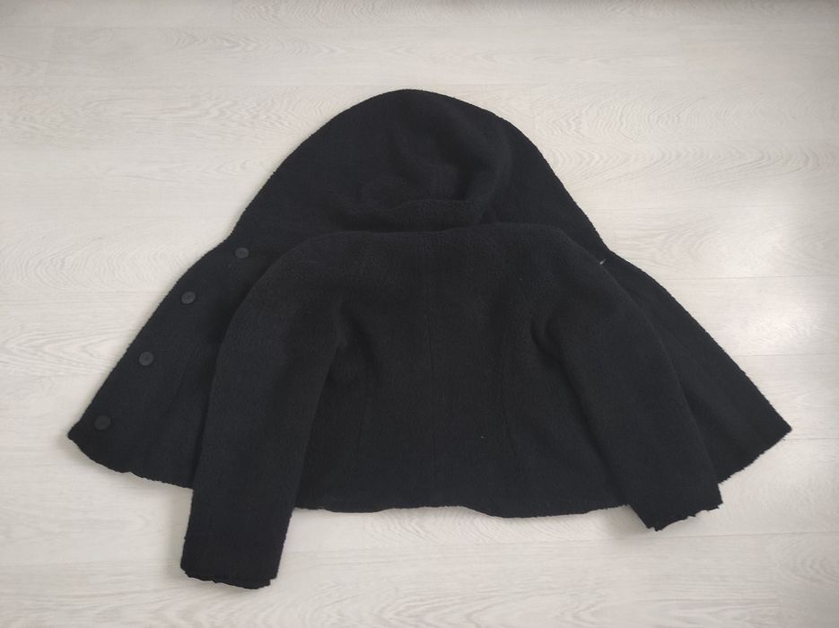 Kurtka Aryton czarna baranek bukle buckle kaptur wełna 36 38