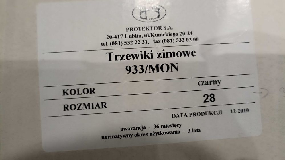 Trzewiki zimowe Protektor - wrór 933/MON (rozmiar 28)