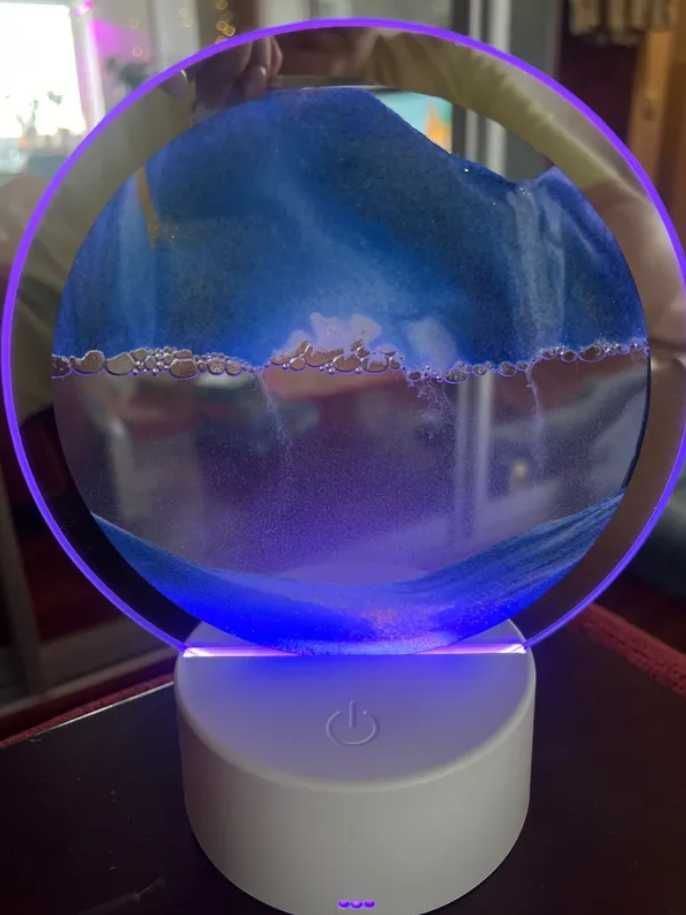 Декоративна настільна 3d led лампа нічник пісочний годинник світильник