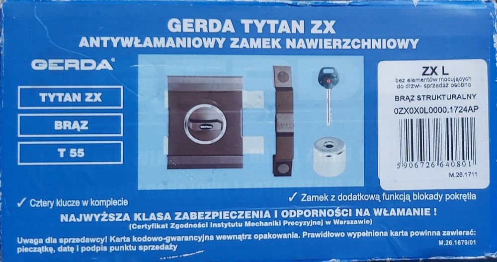 Zamek antywłamaniowy Gerda