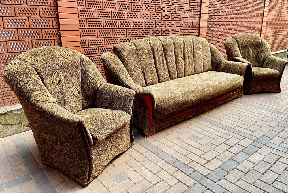 Комплект м'яких меблів "Лорд": диван-ліжко + 2 крісла Західна Україна