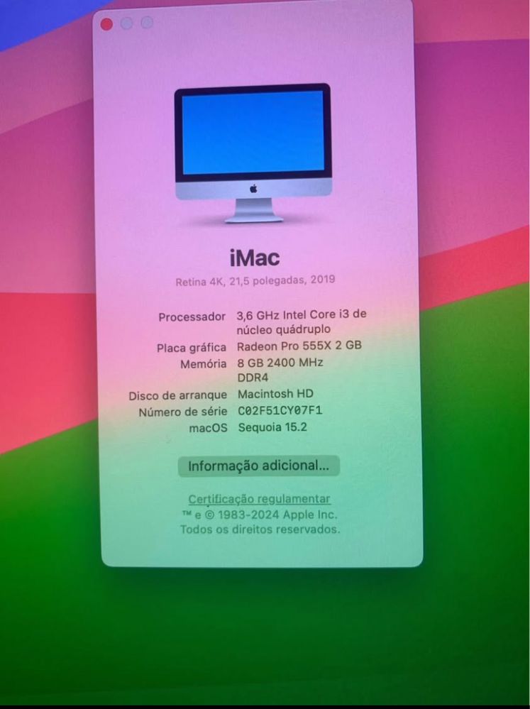 IMac retina 4k 2019