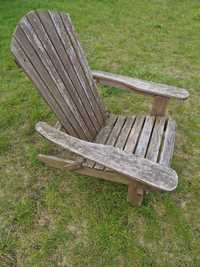 Drewniany fotel ogrodowy, leżak - do odświeżenia