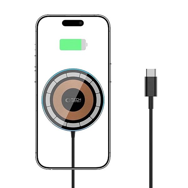 Ładowarka Tech-Protect QI15W-A30 indukcyjna z MagSafe z kablem USB-C -