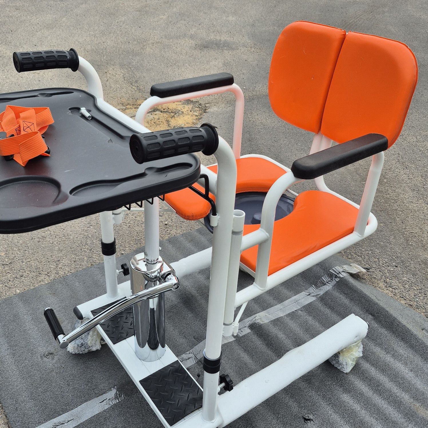 Wózek Inwalidzki Hydrauliczny 3w1 Dla Osób Leżących Z Mobilną Łazienką