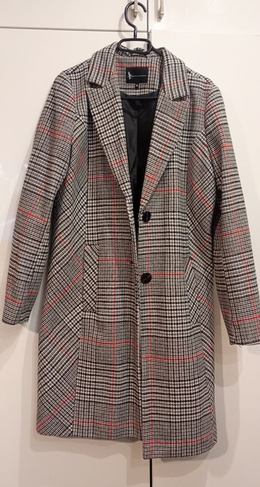 Płaszcz przejsciowy M/L 38/40 damski w kratkę carry