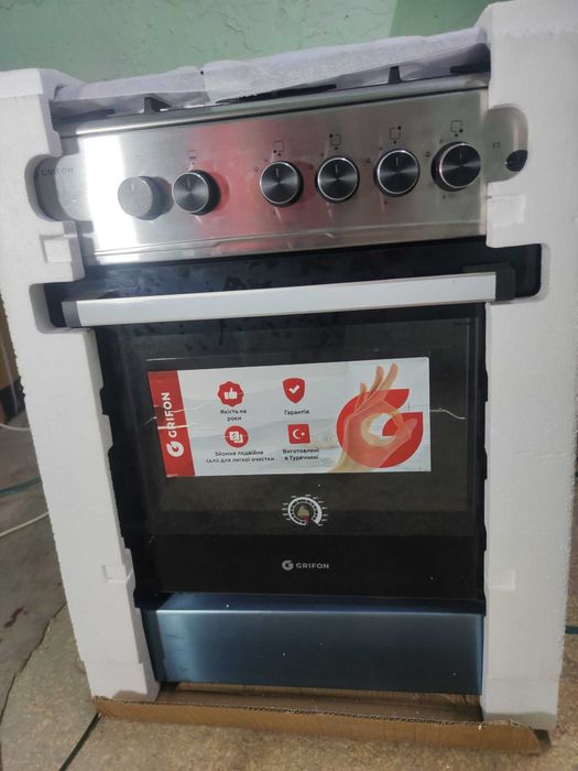 Крутейшая газовая плита новая. Grifon G643X-CAWB3 . Грифон. Нержавейка