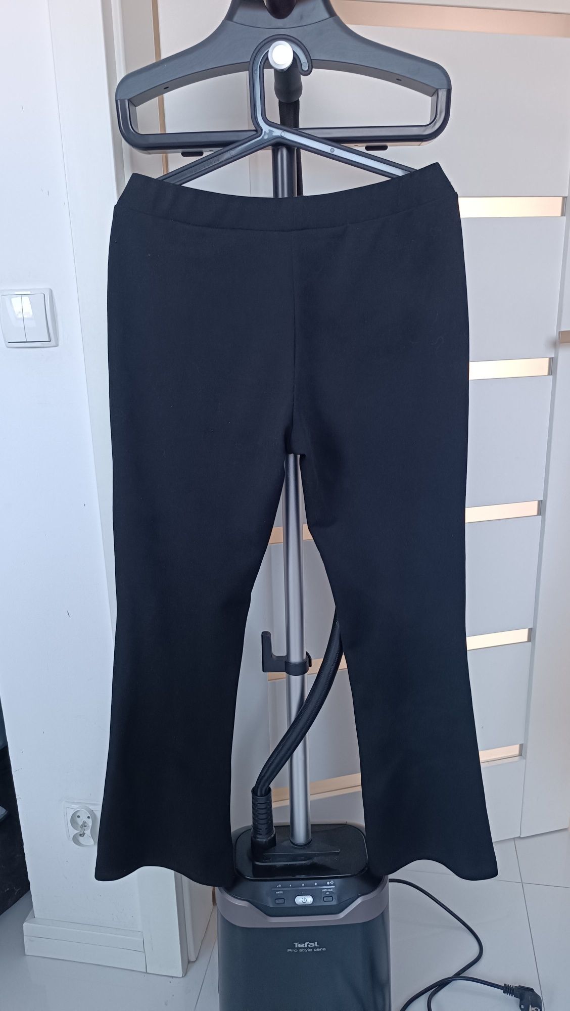 Szerokie spodnie dzwony made in italy moda butik czarne L 40 12 damski