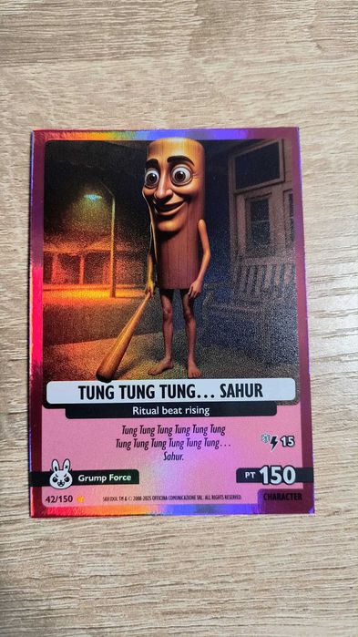 Karta brainrot TUNG TUNG TUNG SAHUR panini