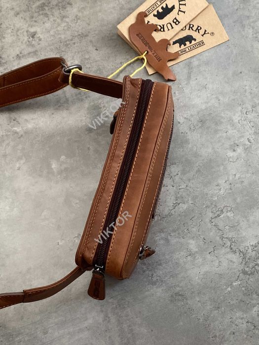 Кожаная сумка-бананка Hill Burry 15095. Германия. Шкіряна сумка