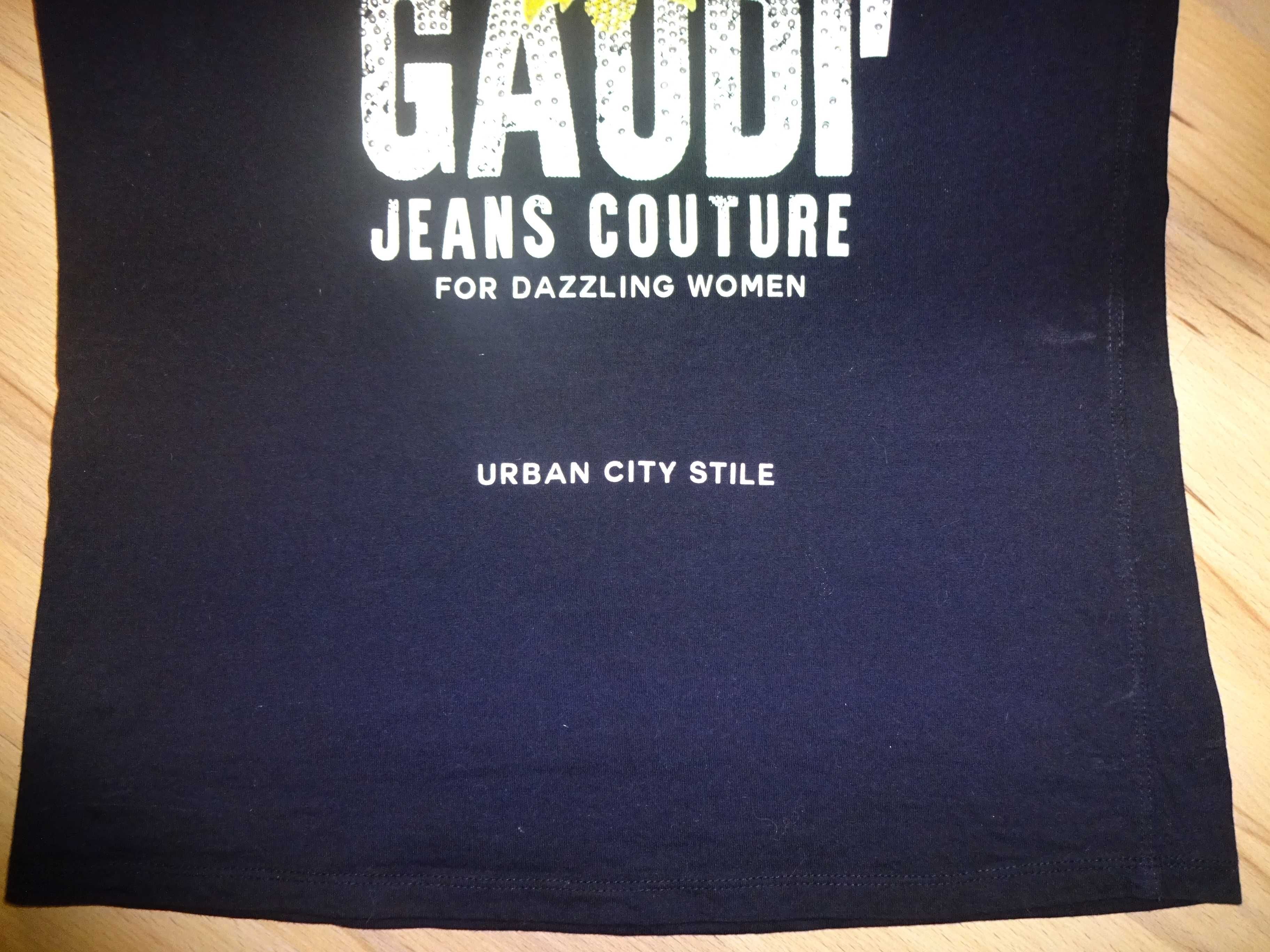 GAUDI Jeans Couture LUX oryg. bluzka koszulka tshirt krótki rękaw M