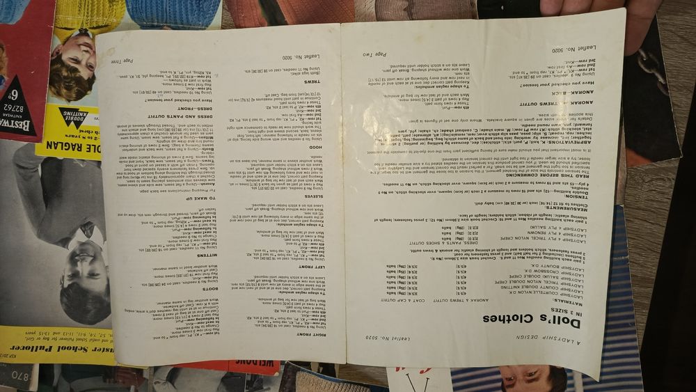 Duży zestaw dziewiarski vintage gazetki lata 60' - 90' dla kolekcjoner