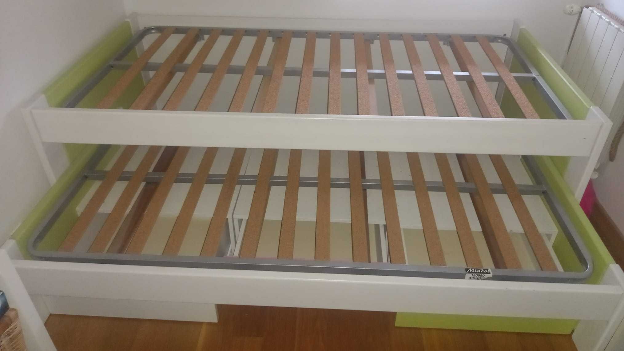 Cama dupla juvenil 90cm com 3 gavetas (usada)