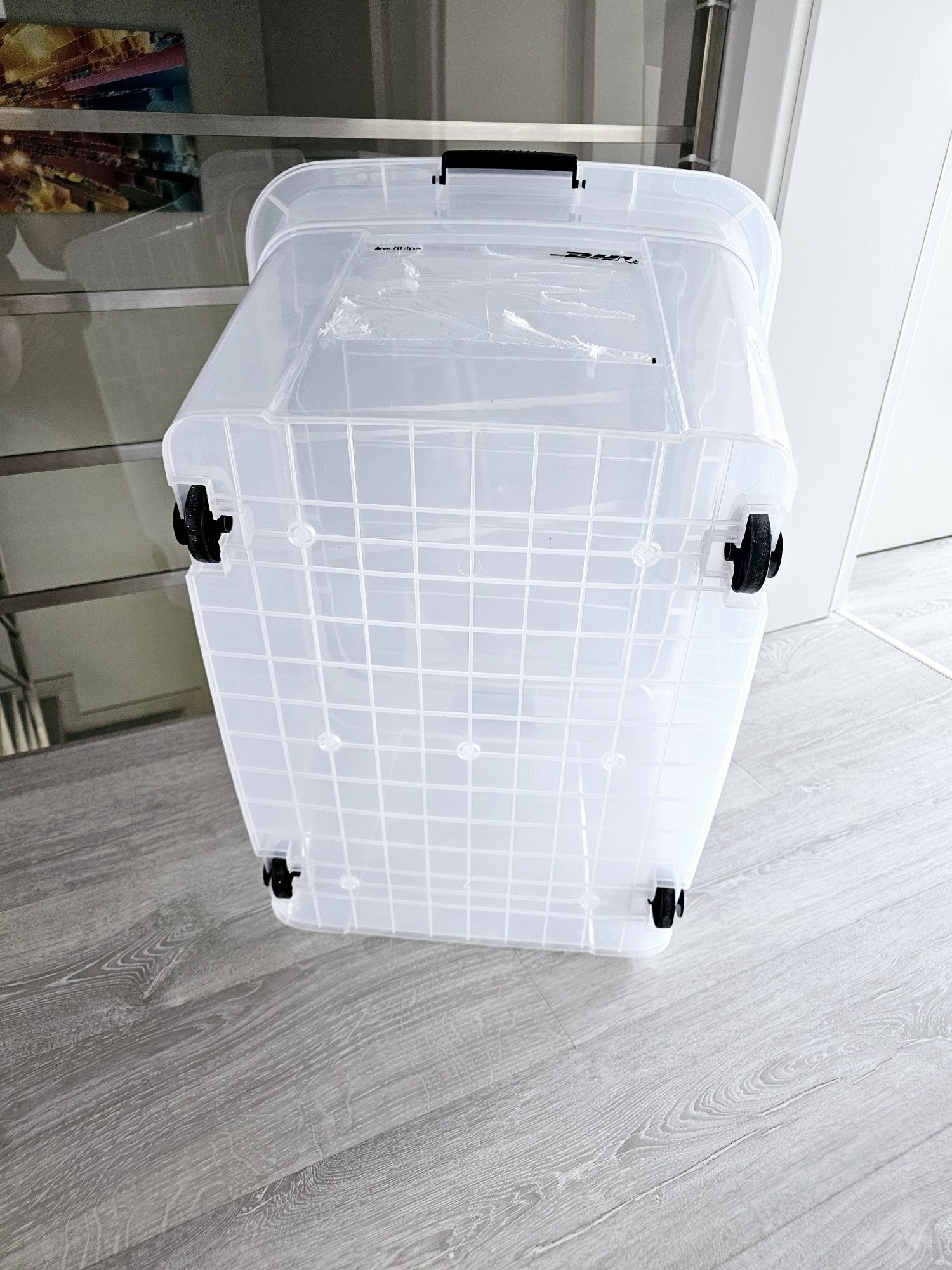 Plastikowe pudełko z przykrywką 60l i 100l dwie sztuki
