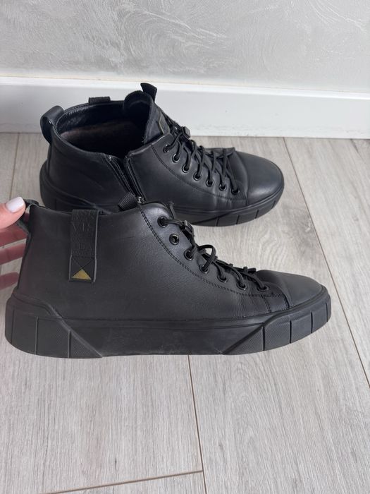 Черевички шкіряні/ теплі/ високі кеди/ 43 розмір