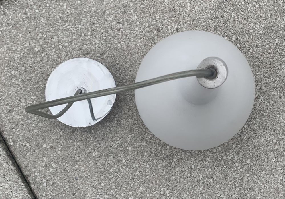 Lampa biała szklana wisząca Alfa Sosnowscy