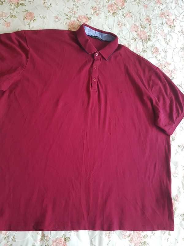 Koszula męska polo Tony Montana rozmiar 5XL cotton burgundowy