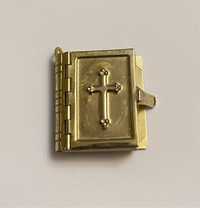 Stara mikro Biblia Nowy Testament w metalowej oprawie miniatura