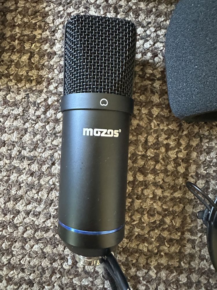 Mikrofon Mozos MKIT-700PRO V2 zestaw statyw kosz gąbka pop filtr